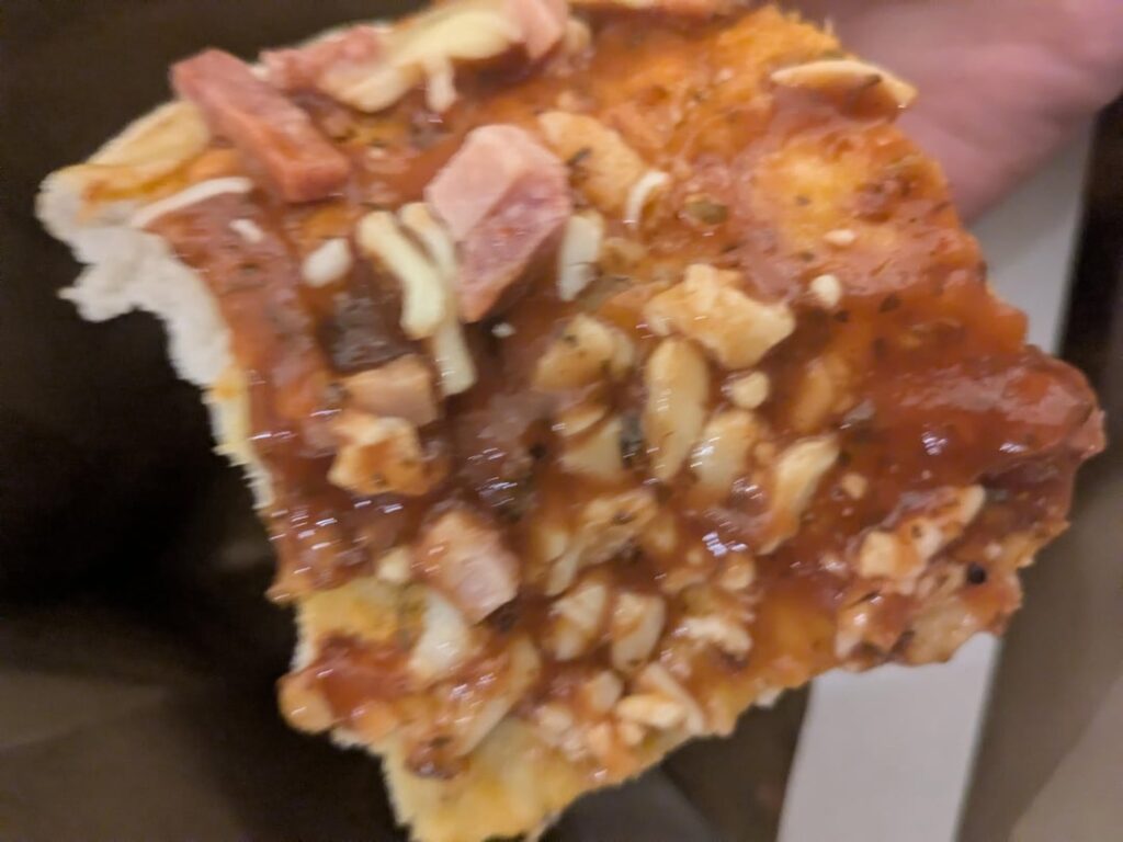 Ordered a pizza through DoorDash and got this half raw mess...