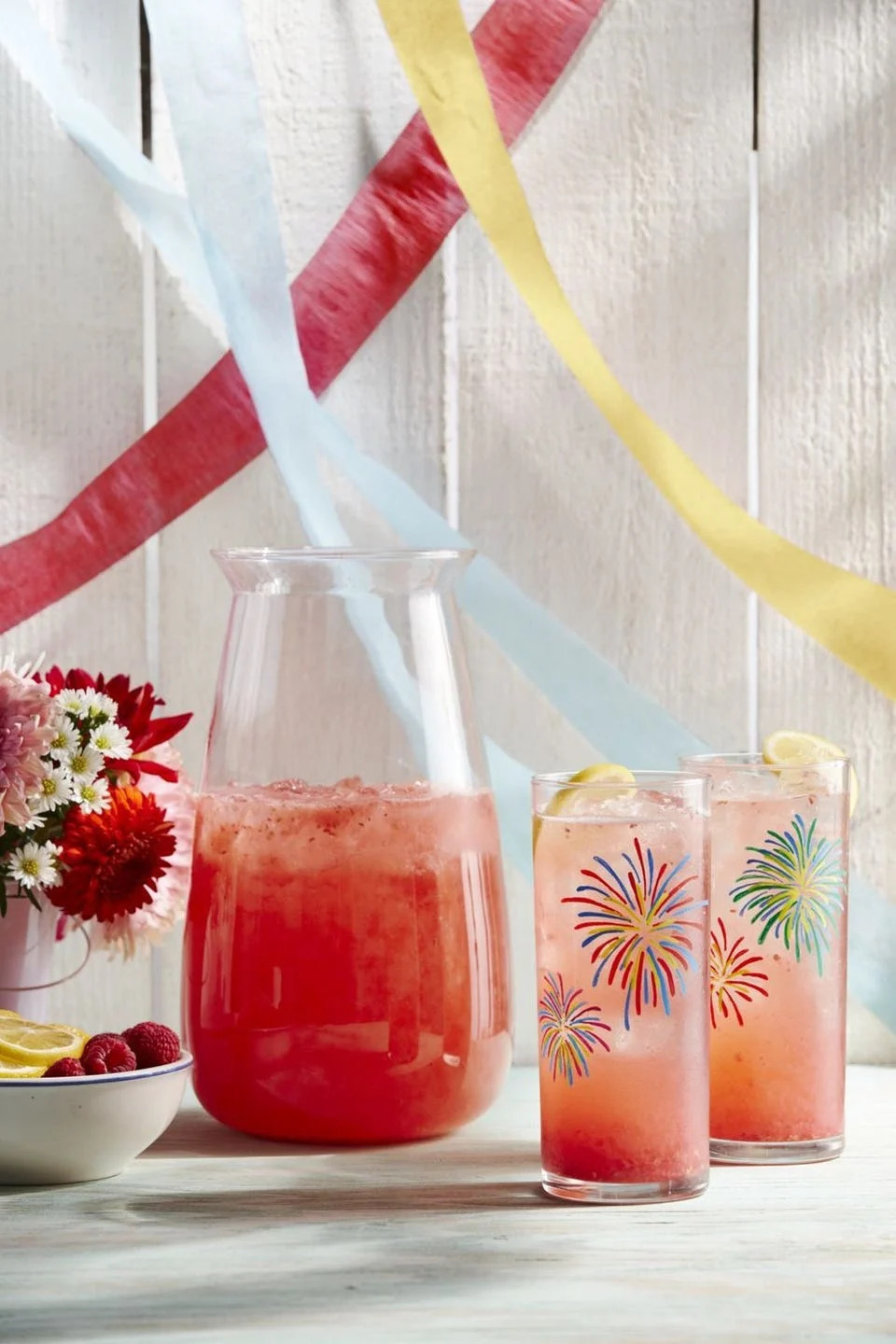 raspberry and lemon rosé sparkler