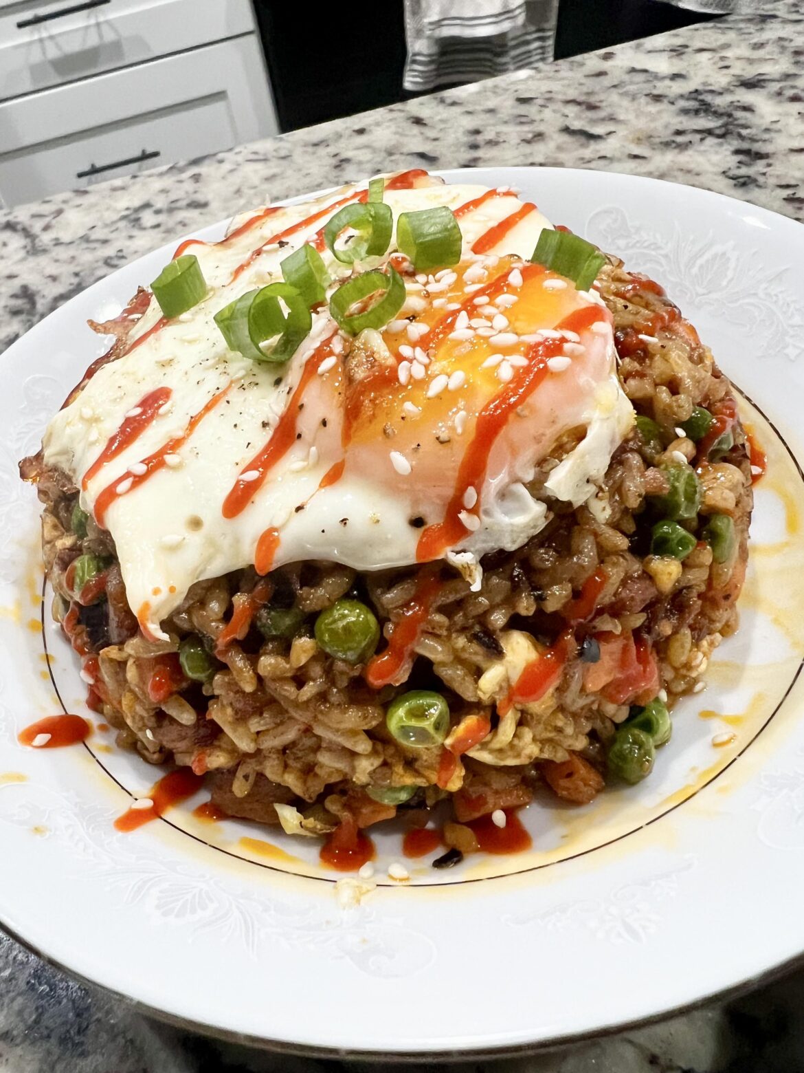 Some bomb pork belly fried rice