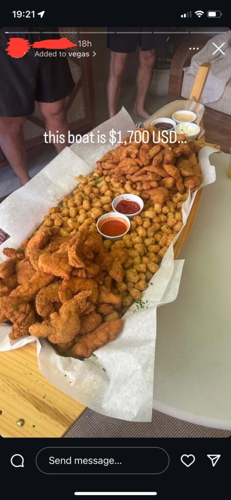 $1700 on fried chicken and tater tots???