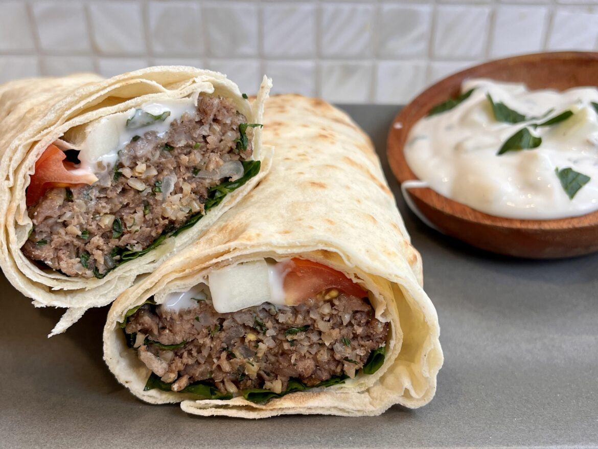 Lebanese Kibbeh turned into a Veggie Burrito