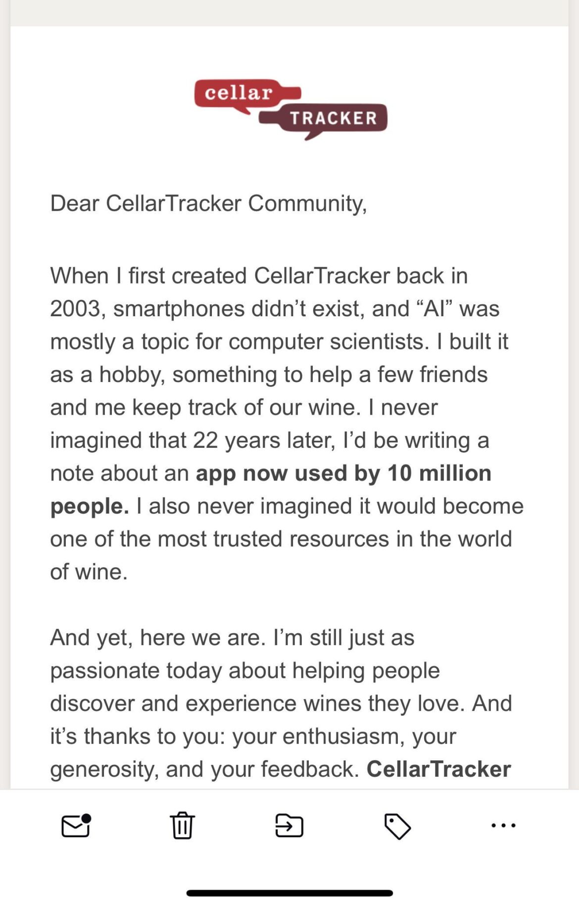 Cellar Tracker Reaches Milestone 10M Users