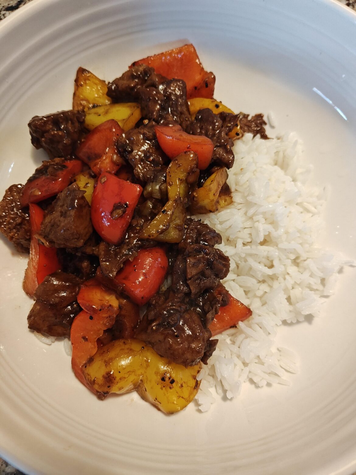 Pepper Steak from The Wok, but vegetarian Pepper Steak from The Wok, but vegetarian