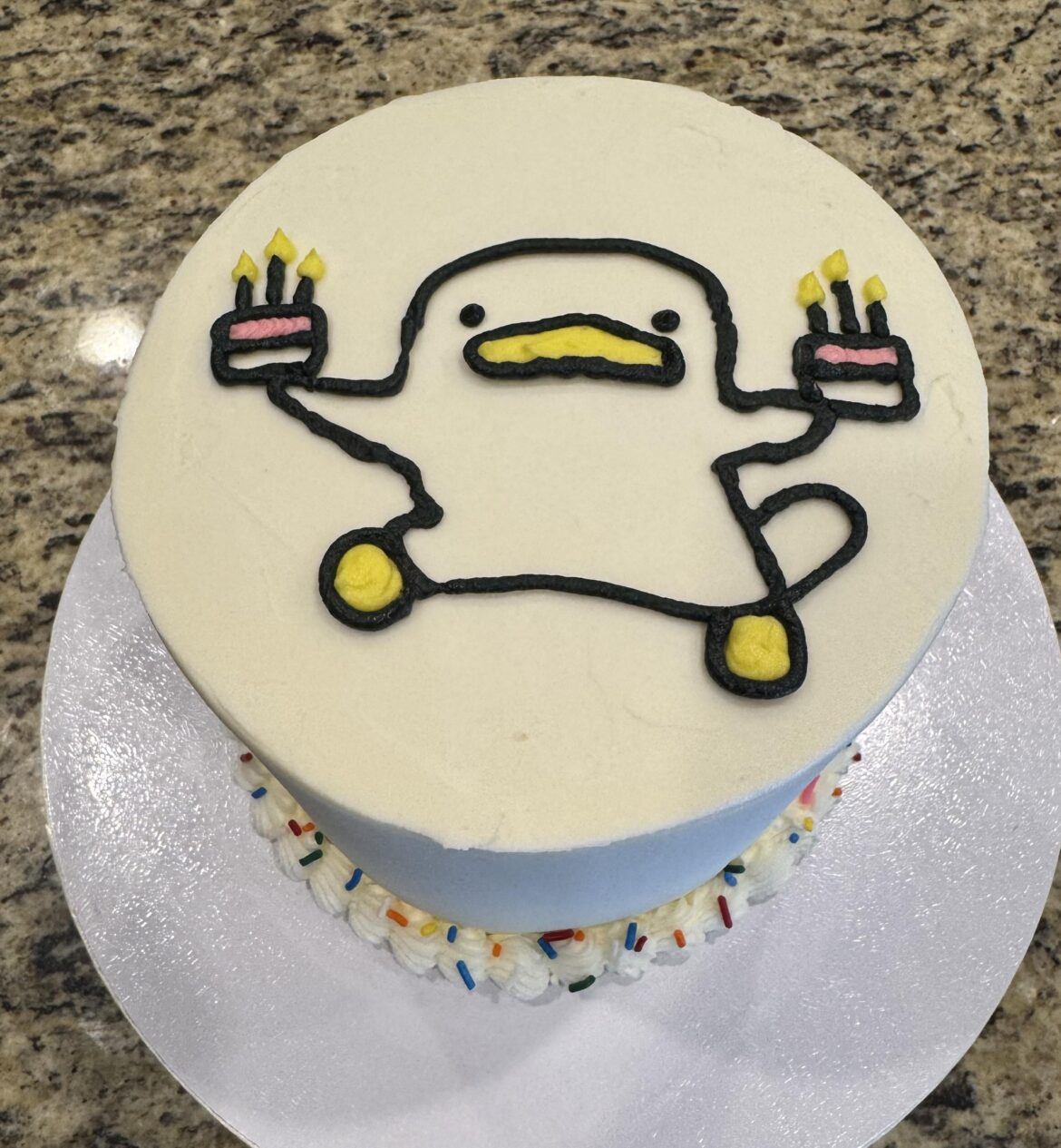 Made my husband a platypus cake for his birthday!