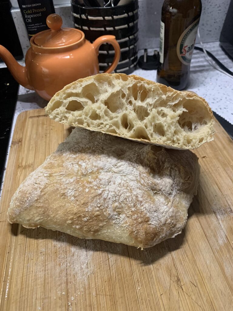 My super simple ciabatta turned out lovely!