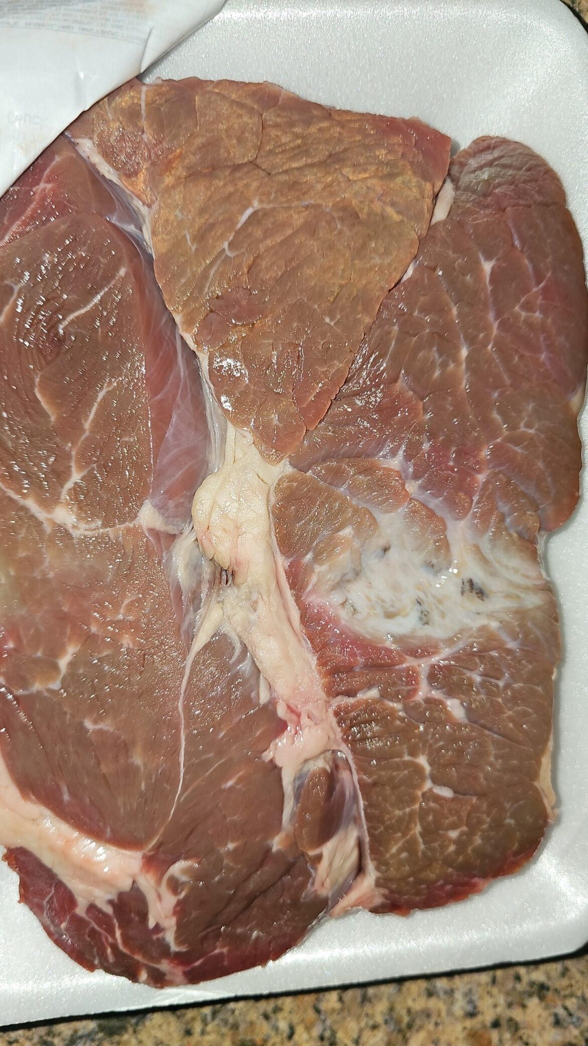 What is this weird white spot on my chuck roast?