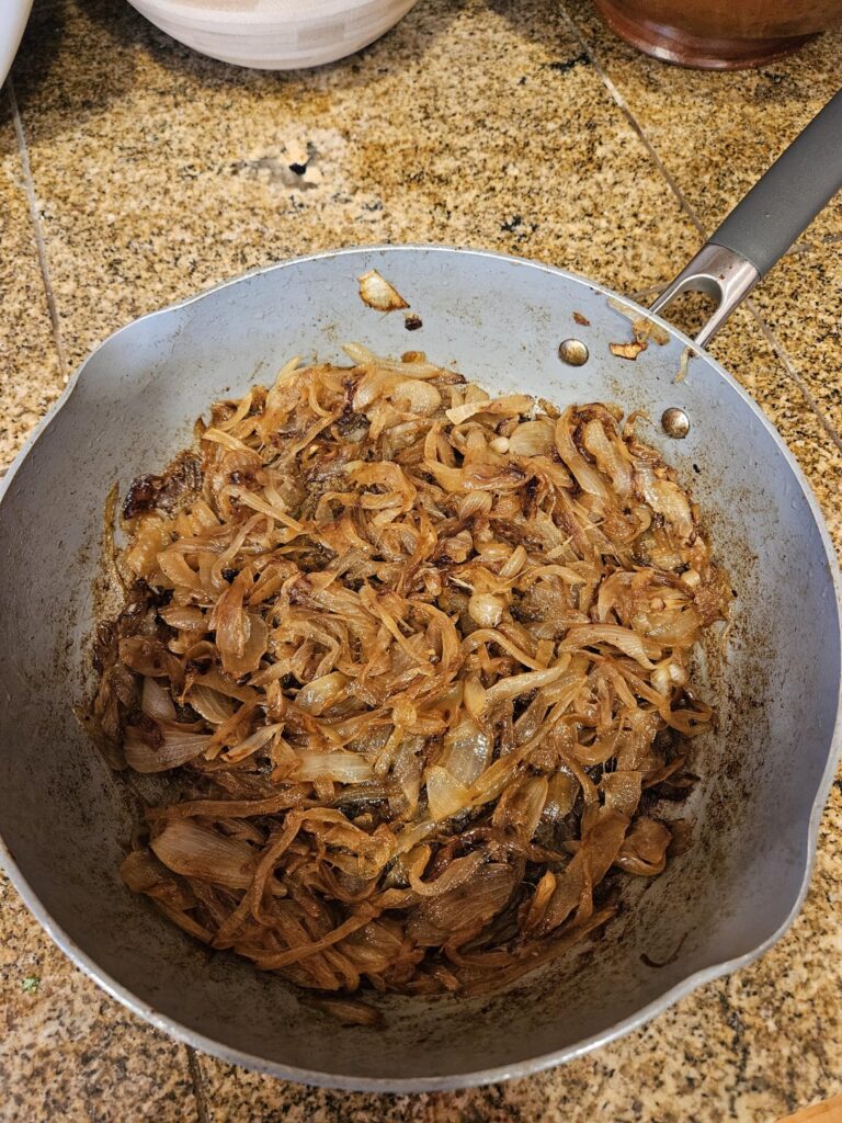 Caramelized onion bread