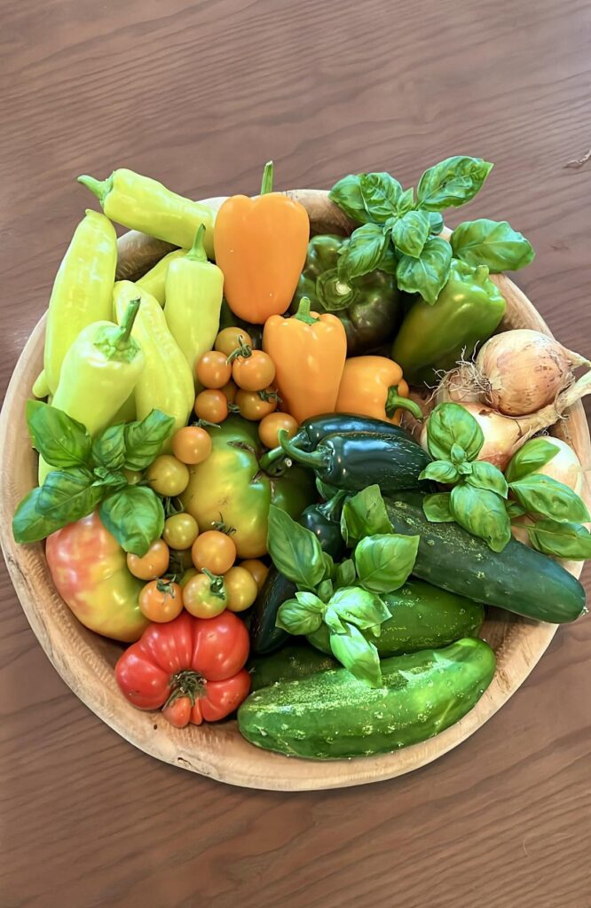 First year gardener! This is the past week’s harvest. I can’t seem to eat or give them away fast enough.