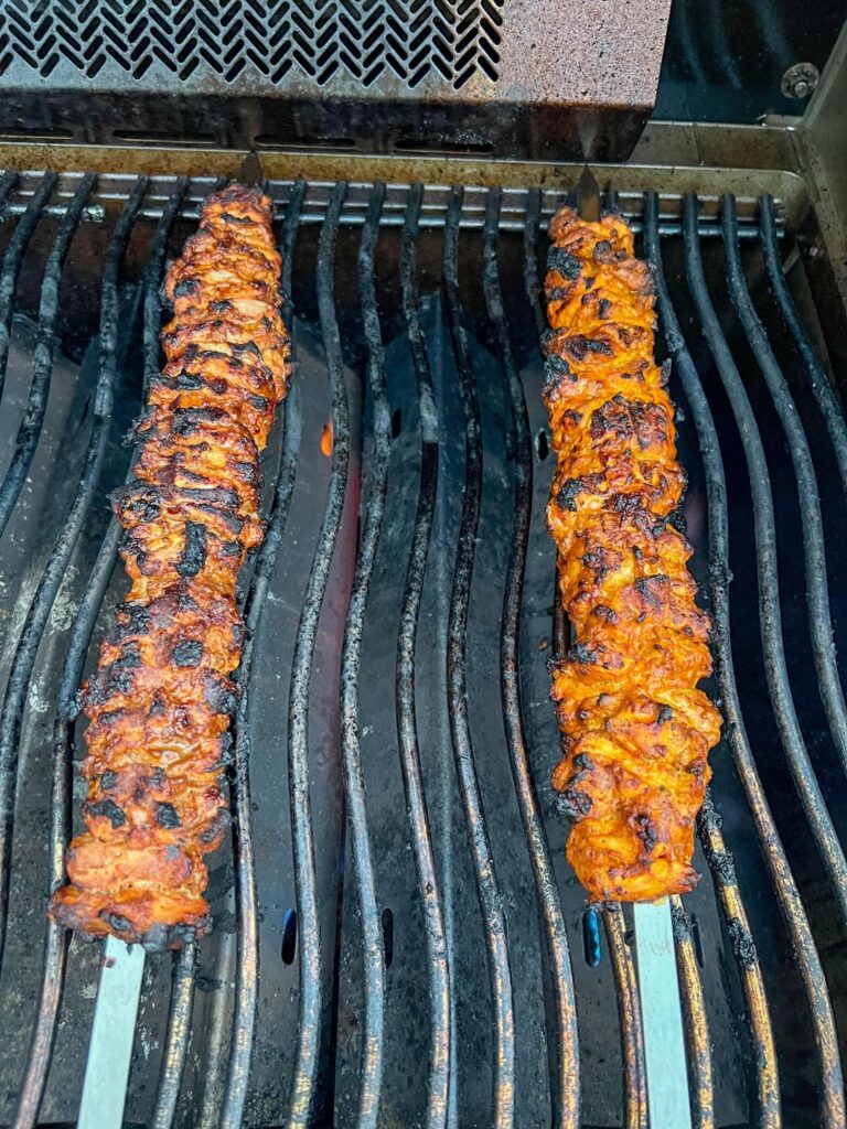 Two different flavors of chicken thighs for rice bowls