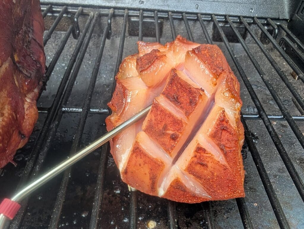 Salt pork done on the smoker