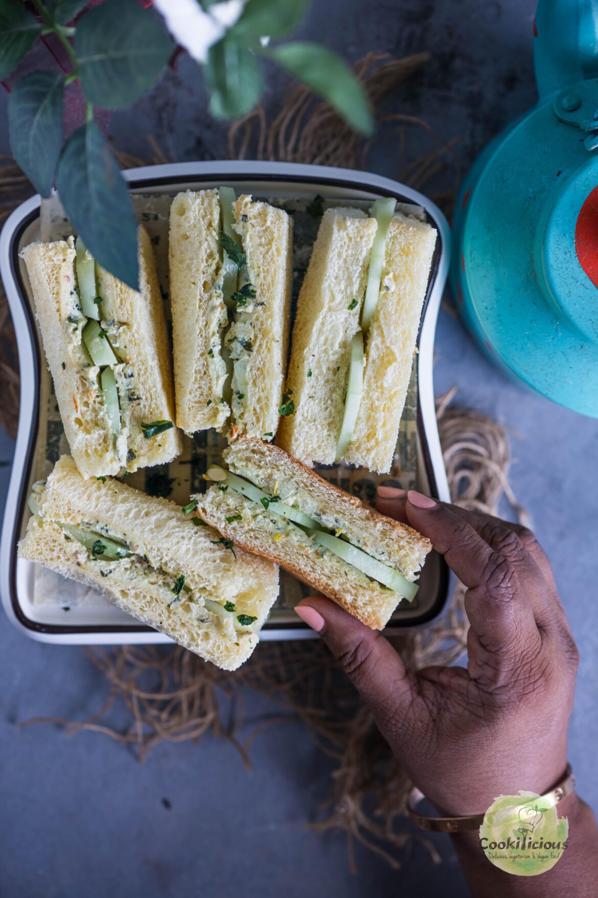 No-Cook Cucumber and Cream Cheese Sandwiches