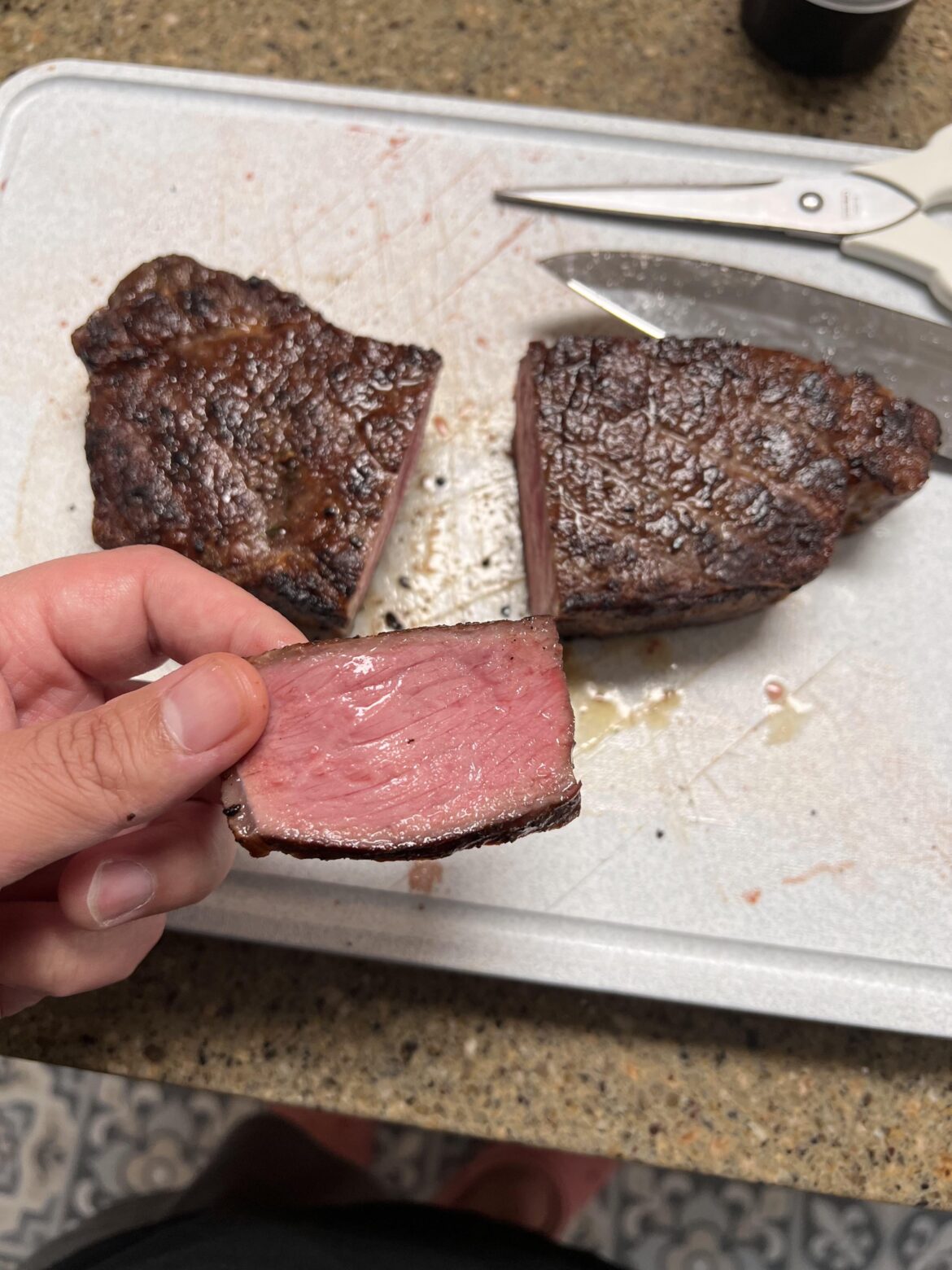 Reverse sear on a Costco NY Strip