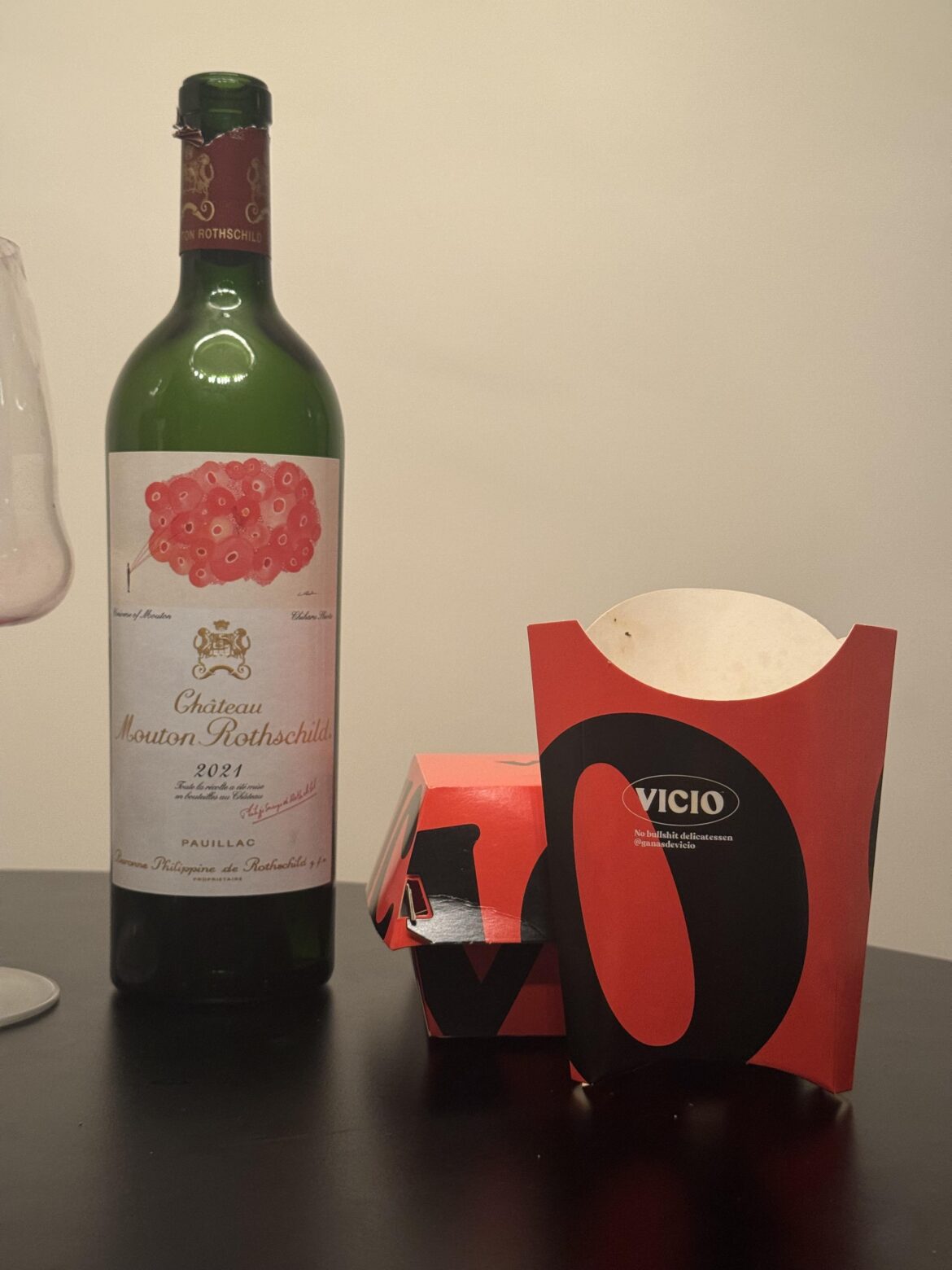 There’s something about pairing fine wine with trashy food There’s something about pairing fine wine with trashy food