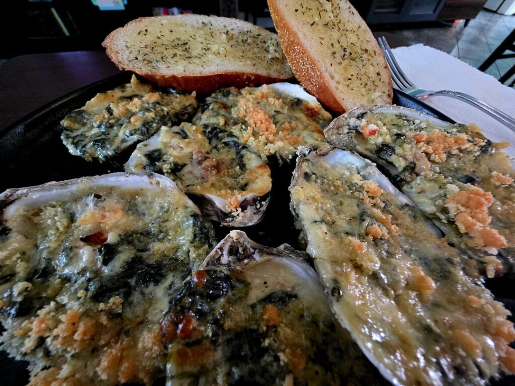 Made Oysters Rockefeller and Linguine with Clams for the first time