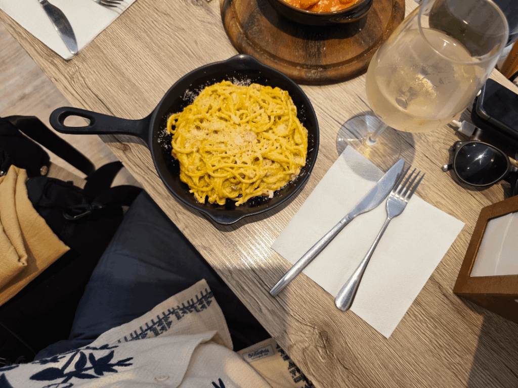 From the kitchen to the table in a restautant at Rome