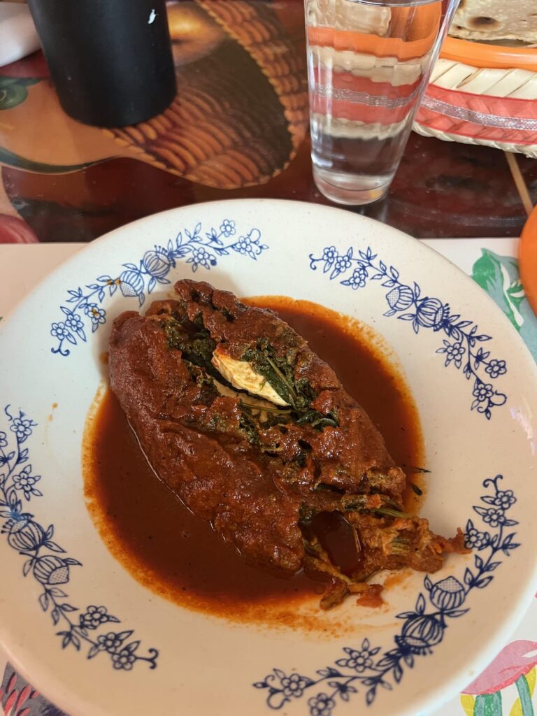 Cooked huazontles with my suegra tonight