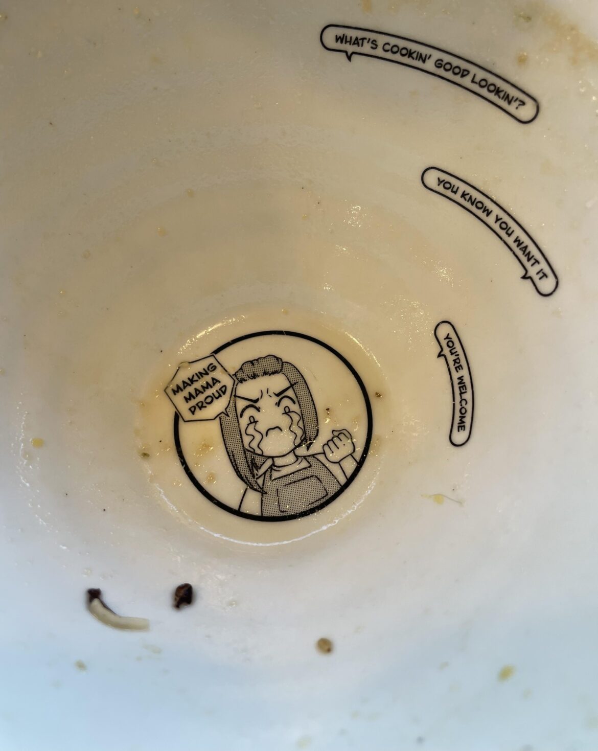 I love these little messages on the bowl 😭 (TATSU RAMEN)
