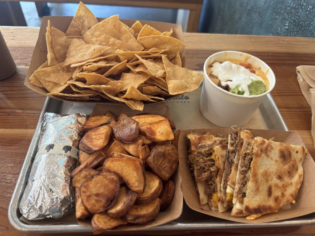 HomeState: Brisket Quesadilla, Loaded Queso, Tijuana Panther Taco