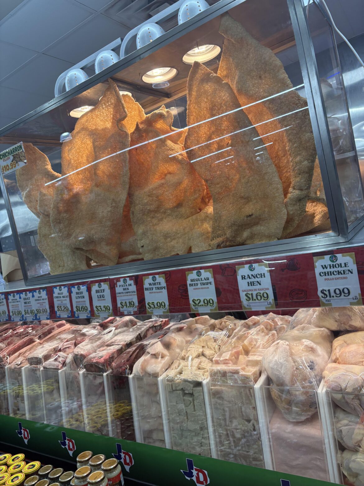 Huge chicharrones off E Riverside. Is this all pigskin?? Why so big?