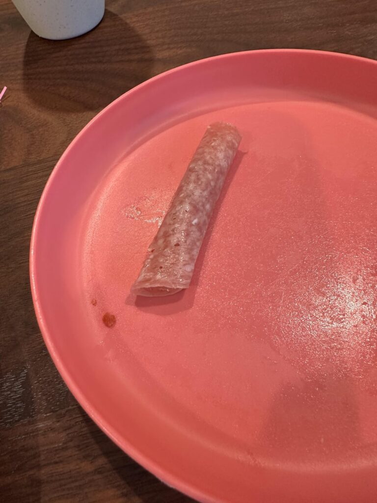 My daughter made and asked me to post- salami and pepperoni roll ups