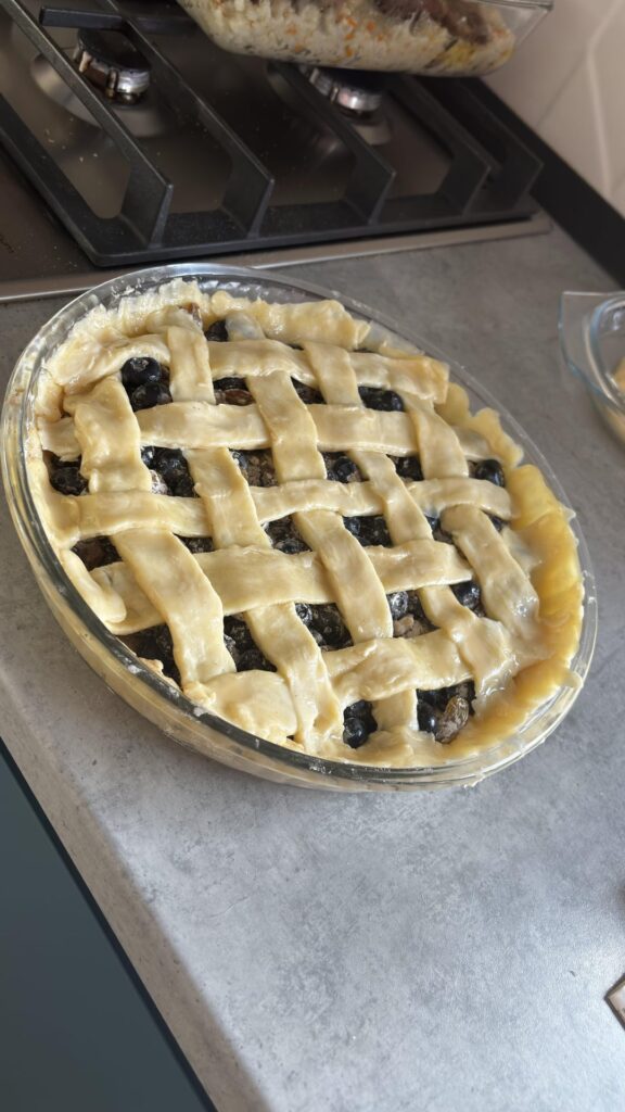 My first blueberry pie!