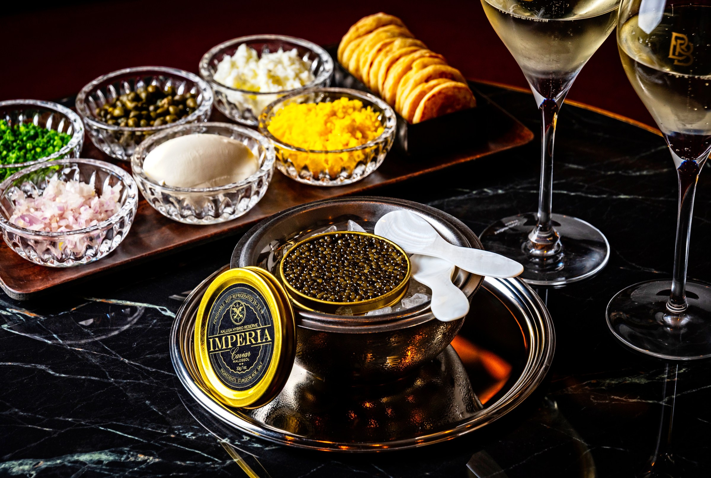 Caviar service at Barbouzard.
