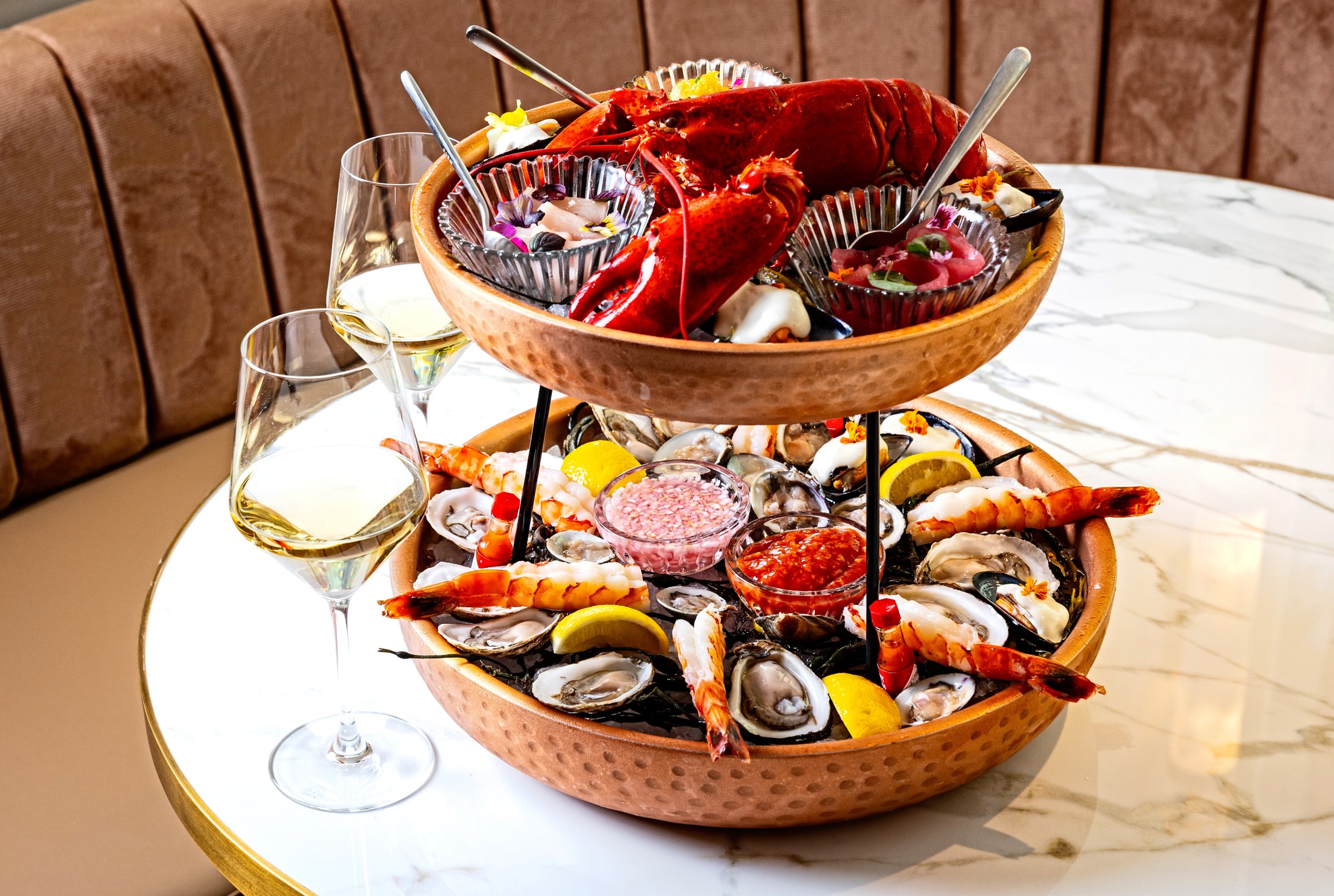 The opulent seafood tower at Barbouzard.