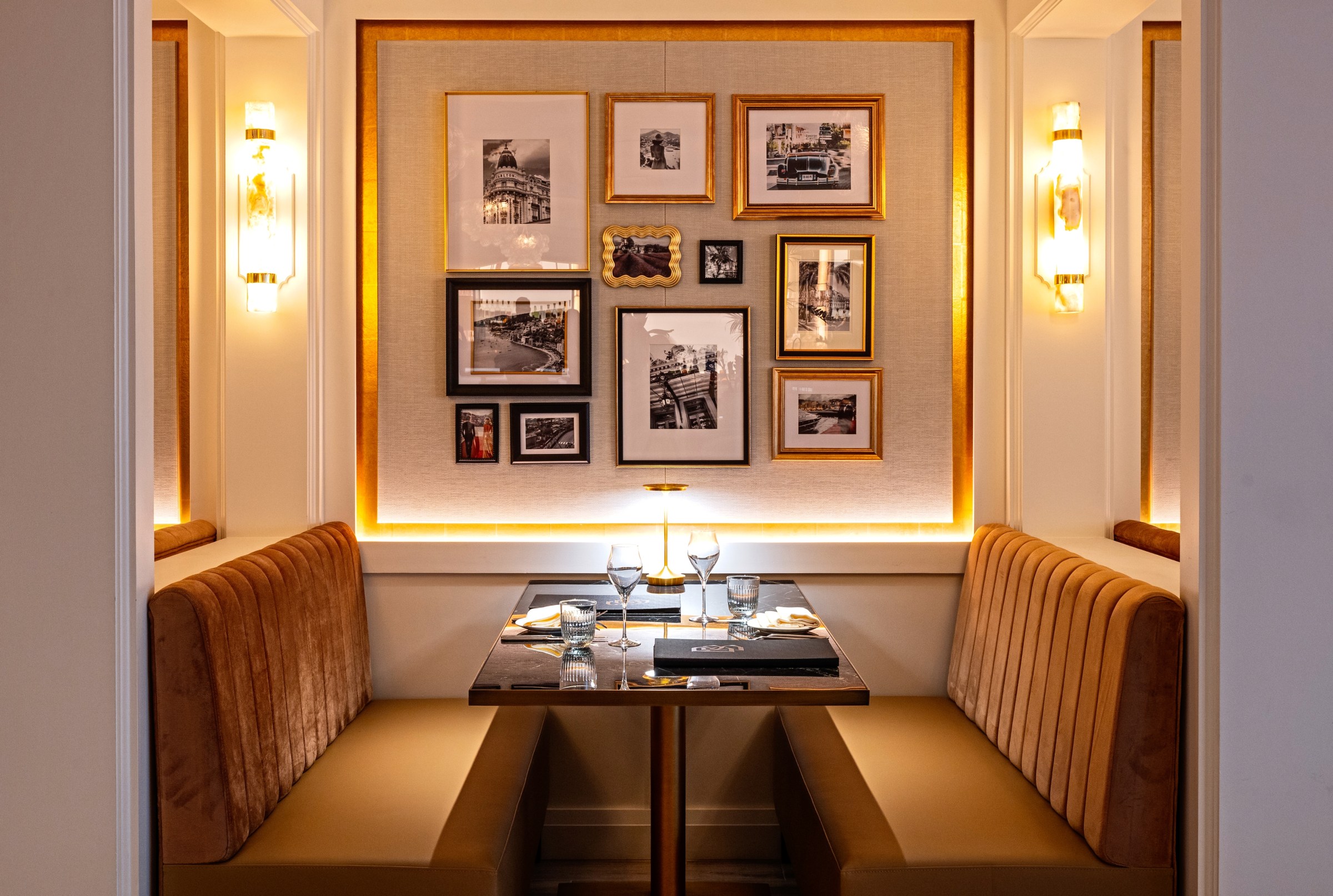 A stylish dining nook speaks to the Riviera’s Golden Age.