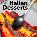 Pinterest image: photo of an Italian dessert with caption reading
