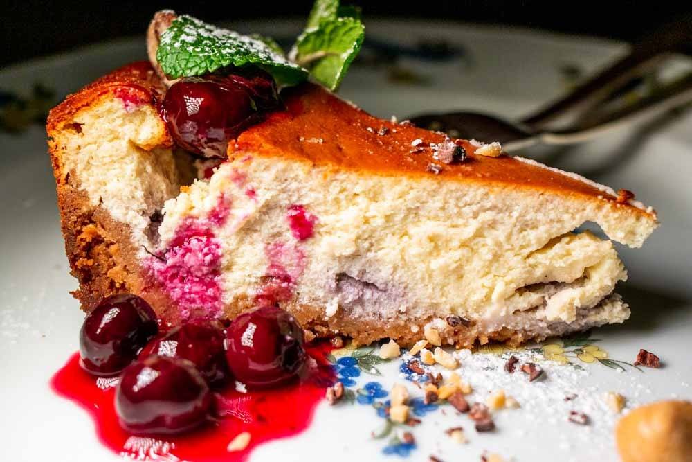 Cheesecake at Al Covo in Venice