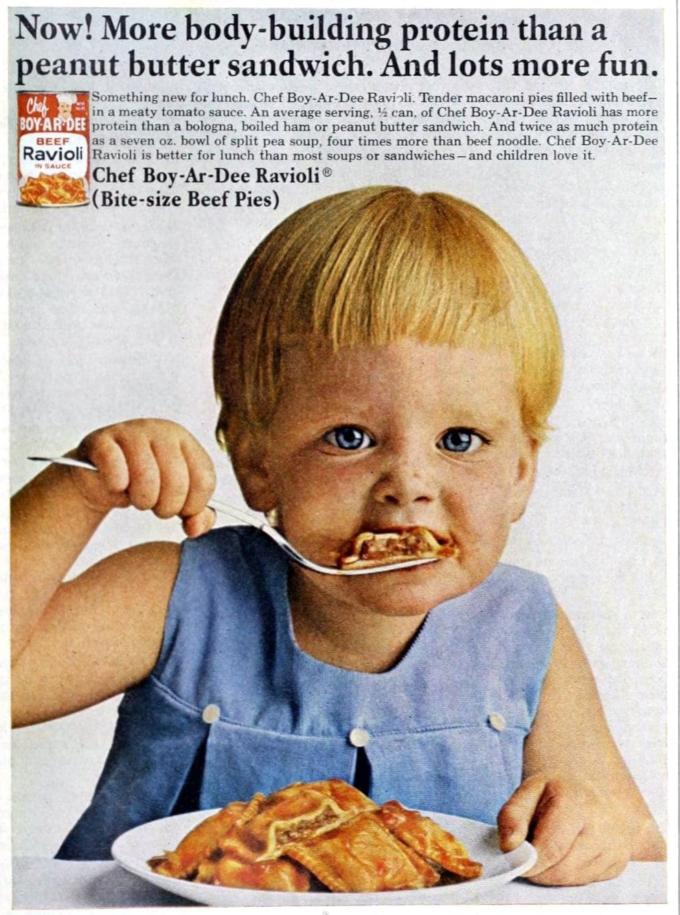Even babies love Chef Boyardee canned ravioli