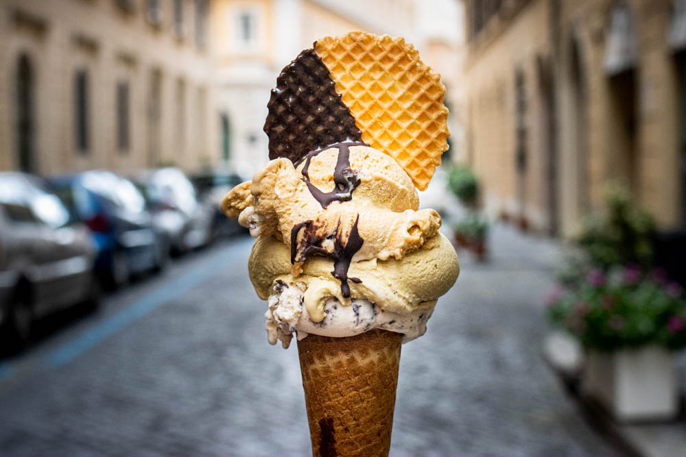 Gelato Cone at Come il Latte in Rome