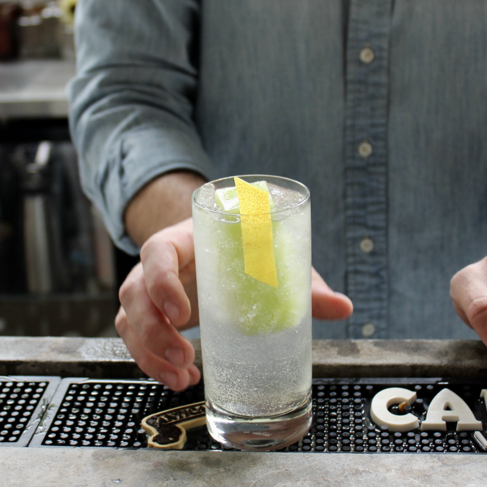 yuzu honeydew cocktail