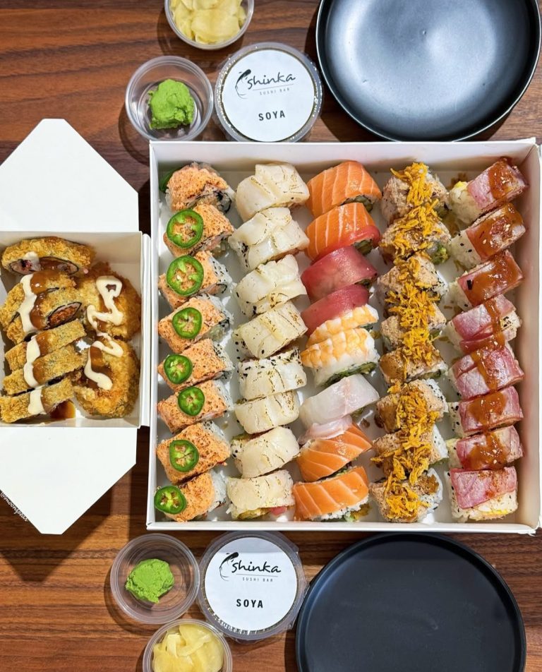 Various sushi offerings from Shinka Sushi Bar. Photo from Shinka Sushi Bar on Instagram. 