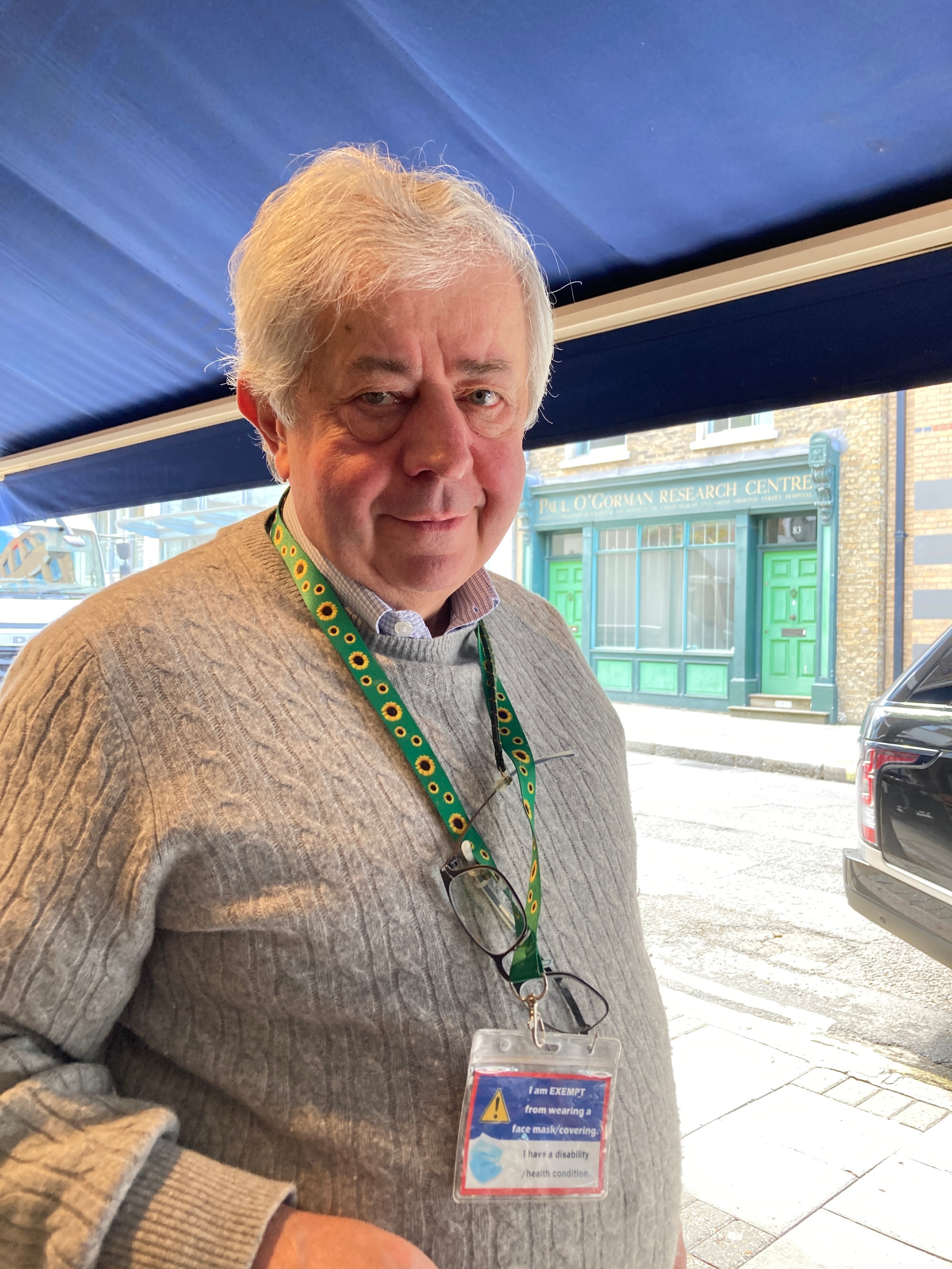 Felice Pollano, Ciao Bella’s owner, stands on the terrace at the restaurant in May 2021