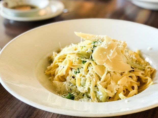 Pasta dishes — including this tagliolini with artichokes, shallots and...