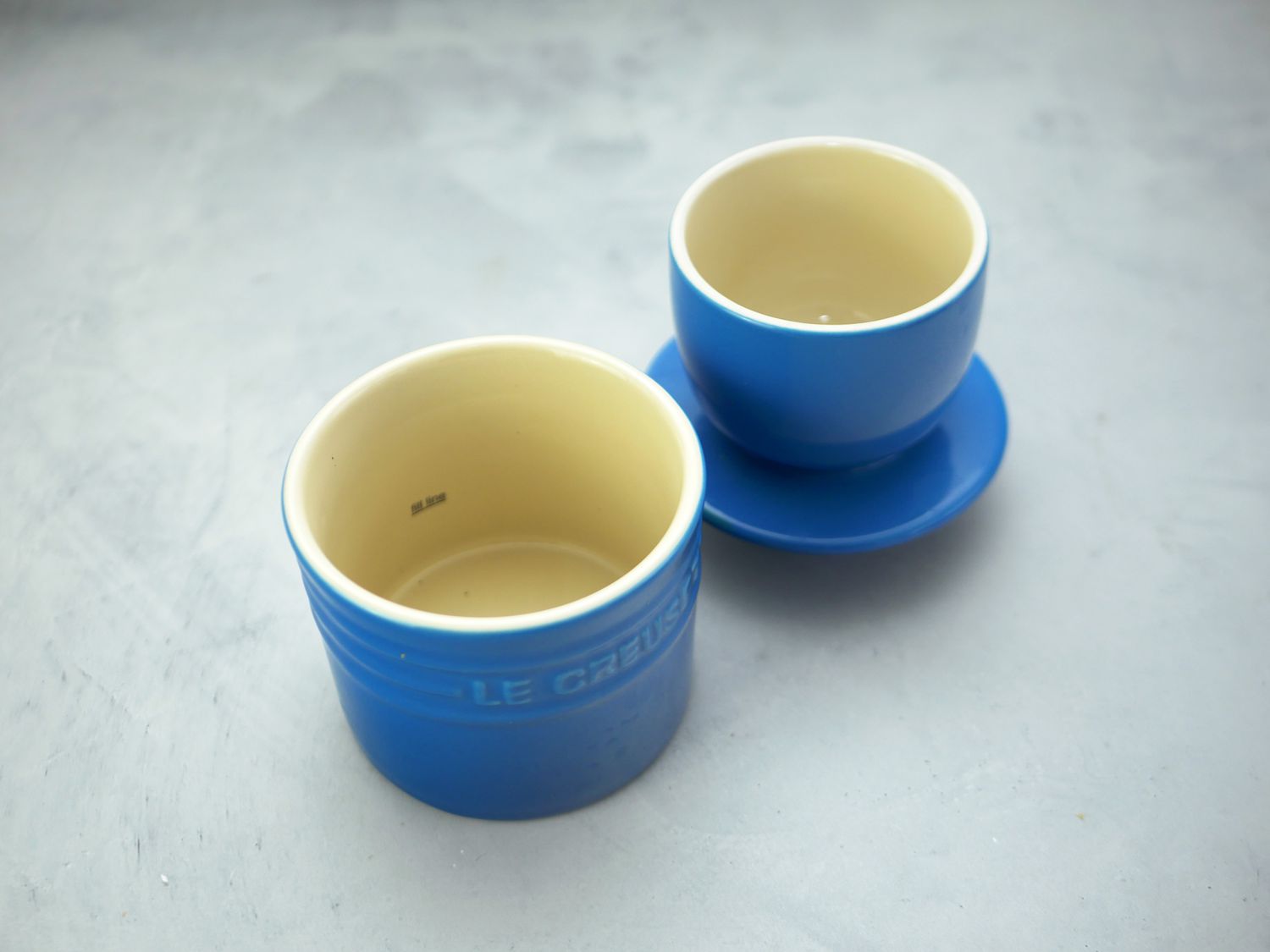 the le creuset butter bell with the lid upturned