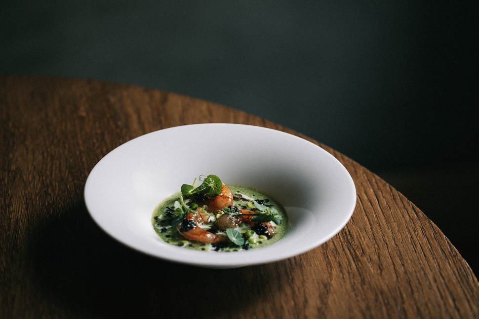Local Gazpacho di piselli gamberi e robiola ai tre latti 2