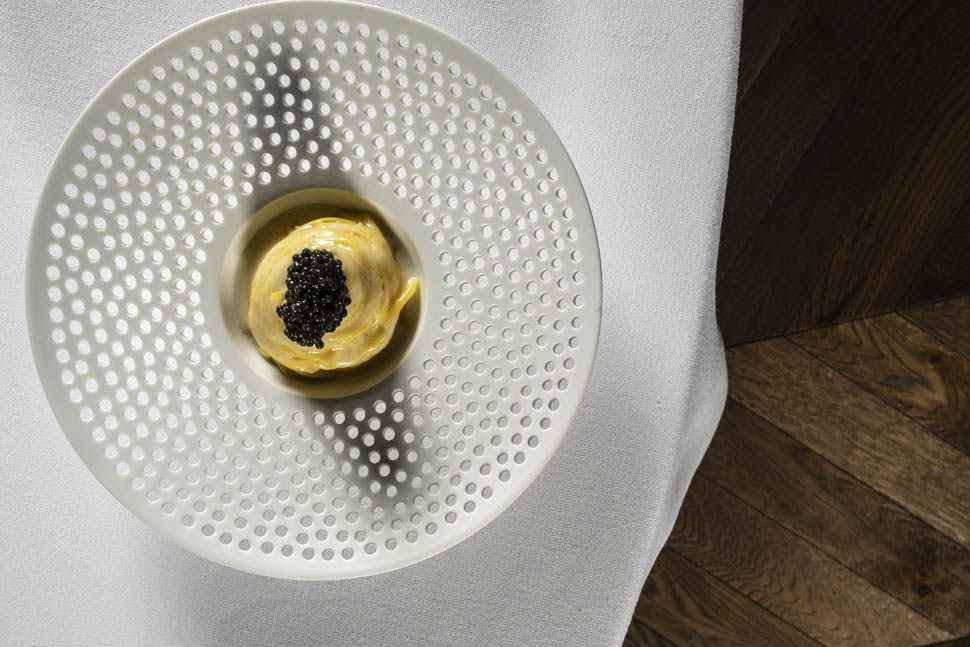Luca sTagliolini burro di capra alici limone di Sorrento e caviale Oscietra 1