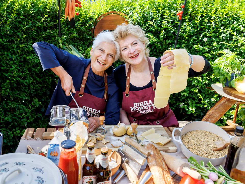 Italian sisters Monica and Daniela Venturi ahead of the Birra Moretti 'Nonna's Kitchen' event