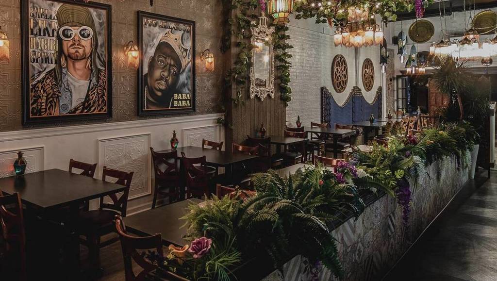 interior of Medi Kitchen with greenery and lights