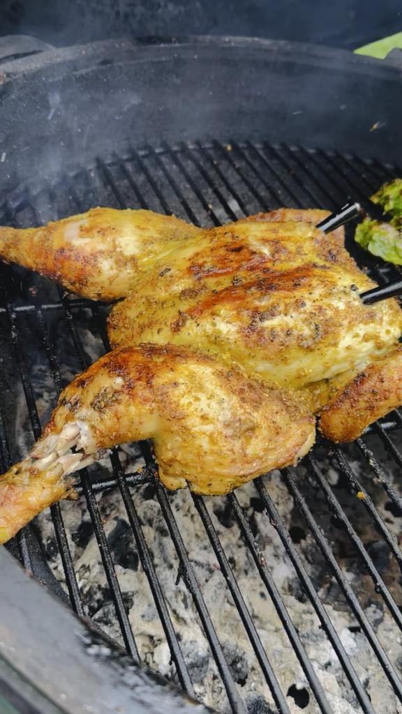 Spatchcocked Yard Pimp with Brussels