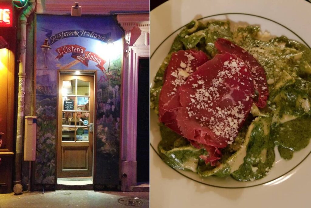 small italian restaurant Paris