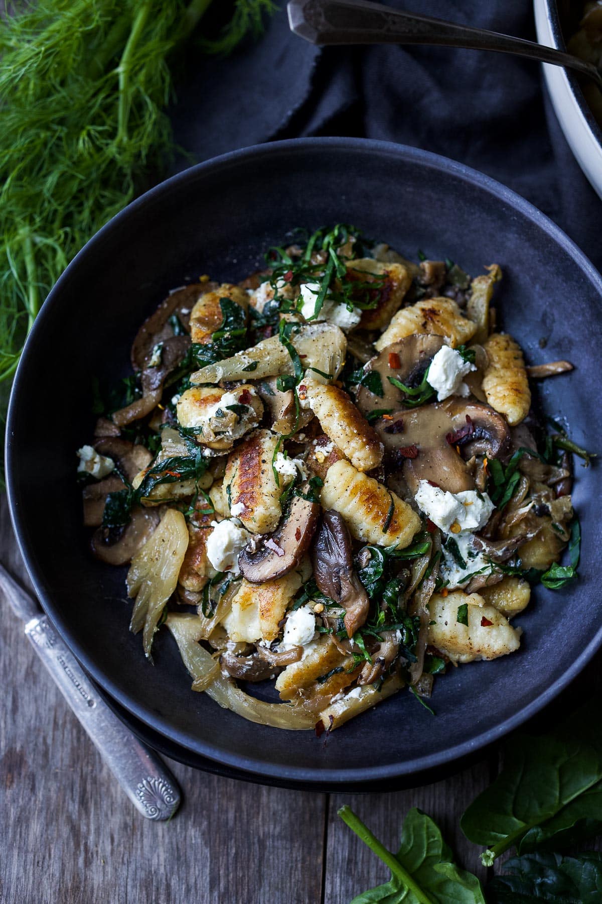 Gnocchi with Mushrooms.