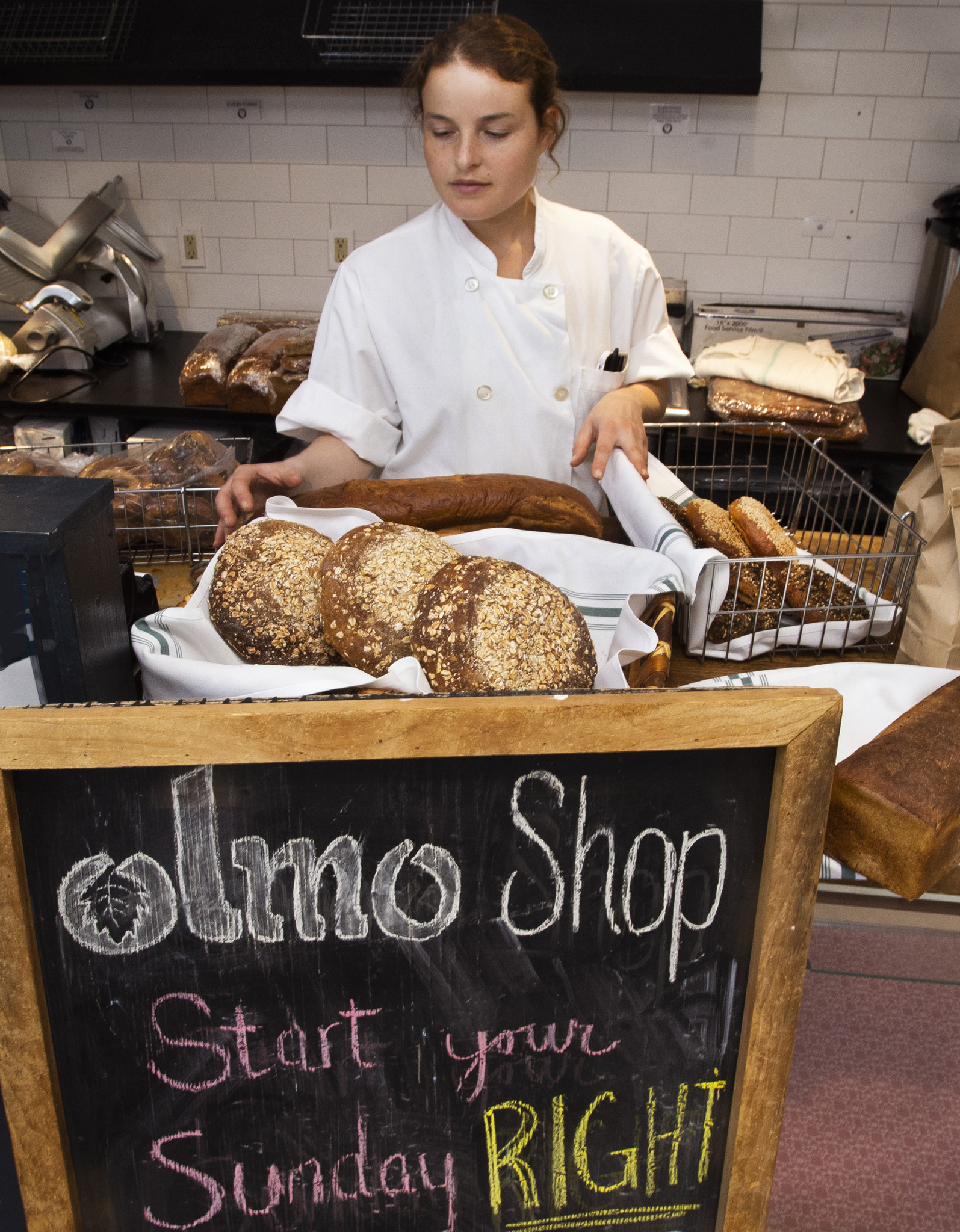 Olmo Restaurant has added a shop with fresh, housemade bagels and other specialty foods.