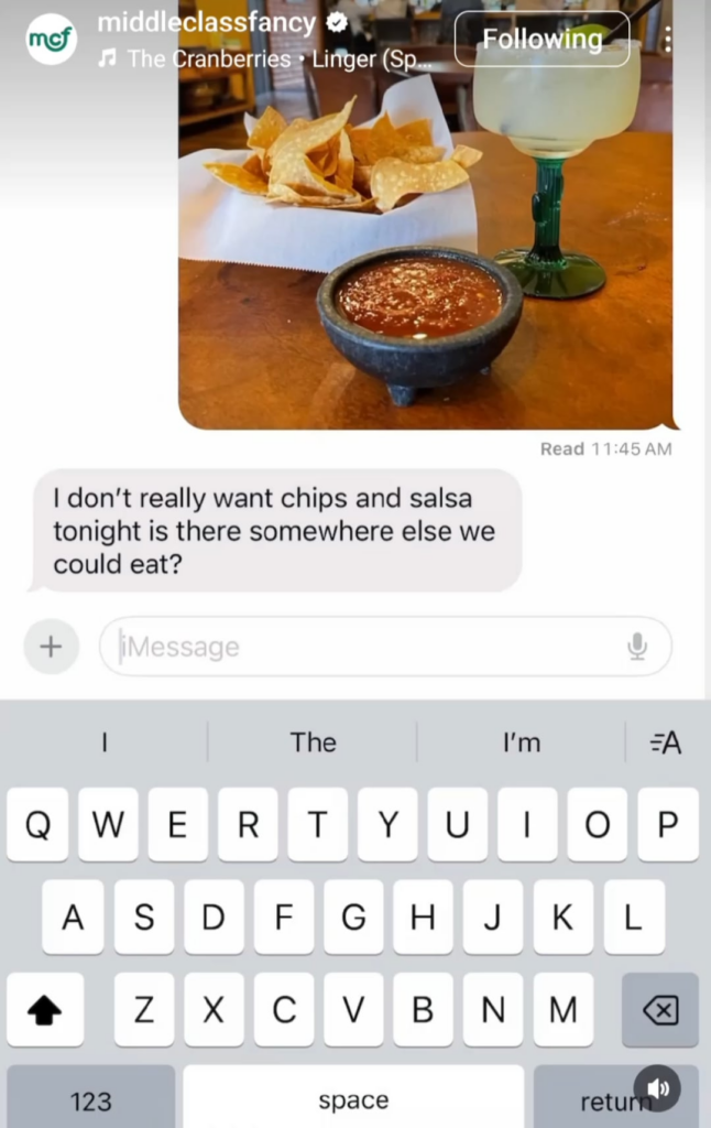 When they don't want chips and sals