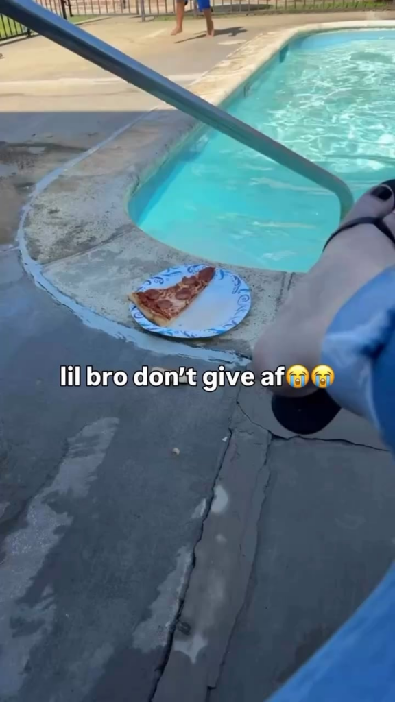 Nothing like a little pool water with your pizza