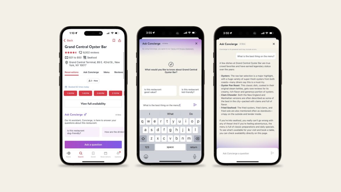 OpenTable’s New AI Concierge Delivers Instant Dining Insights at 60,000+ Restaurants