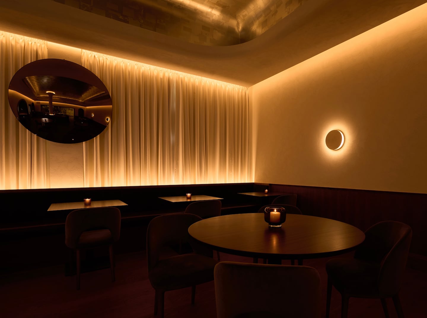 The interior of Claudine, a fine dining restaurant in Providence, Rhode Island.