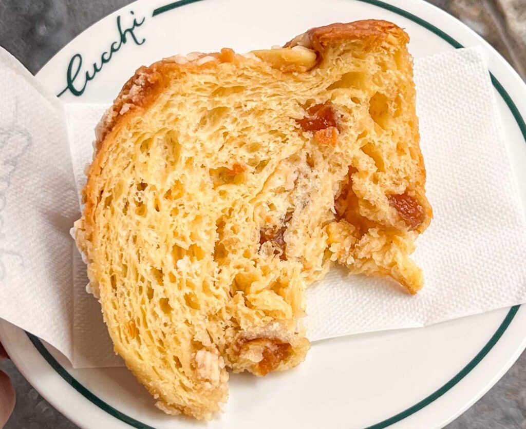 Pannetone at Pasticceria Cucchi in Milan